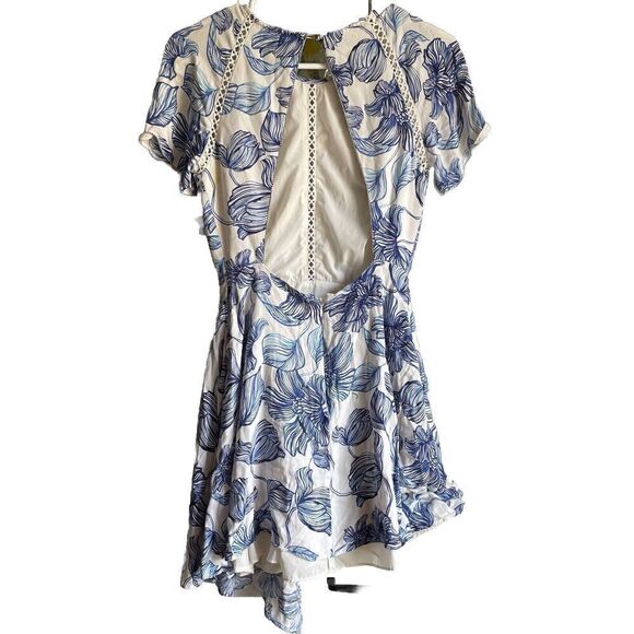 Stylestalker Womens Magnolia Floral Mini Dress Size XS Open Back Layered Flutter - Picture 2 of 9